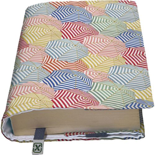 Eryi-Mosso Flex - Couverture De Livre, Réglable Pour Livre Broché, Tissu Lavable, Impermeable, Protège-Livre Pour Adulte (Umbrella)
