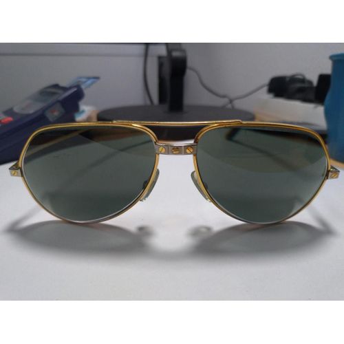 Monture Cartier Santos Vendome Vintage Sunglasses Plaque Or