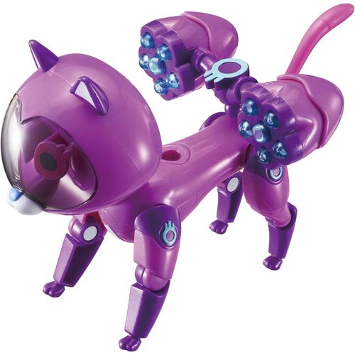 ERYI-Petronix Defenders Eu820220 - Pet Kitt-10 Transformer Max Mode, Figurine De Jeu Pour Enfants D'Environ 12 Cm, Chat Robot Transformable Avec Canons Activables, Purple B