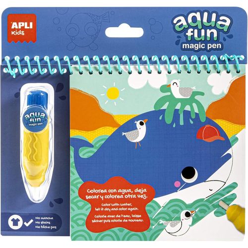 ERYI-17148 - Bloc De Coloriage À L'Eau Avec Stylo Magique - Thème : La Mer