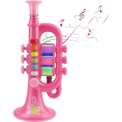 ERYI-Trompette Portable Avec Musique, Jouet Pour Enfants En Plastique Rouge