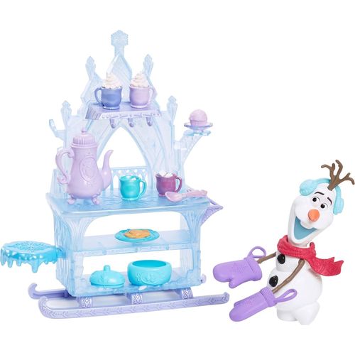 ERYI-Disney Coffret Le Traîneau De Friandises D`Olaf, Coffret Chariot De Friandises Avec Poupée Olaf, Nourriture Et Bien Plus Encore Inspirés De La Reine Des Neiges : Le Festival De L`Hiver, Jbg55