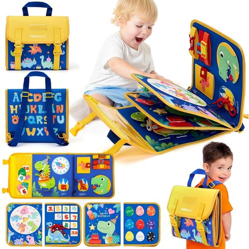 ERYI-Busy Board Dinosaure Jouet Montessori Pour Enfant 2 3 4 Ans Jouets D'Activité Développement Cadeau Pour Enfant Garçon Fille 2 3 4 Ans