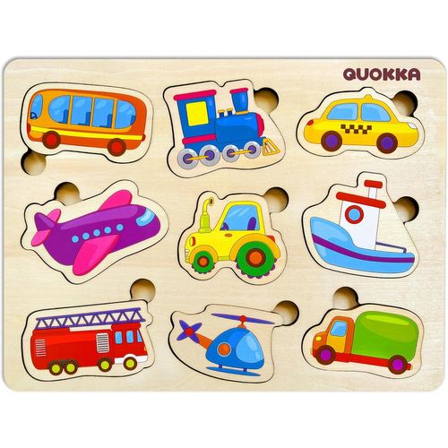 ERYI-Puzzle En Bois Enfant 1 2 3 Ans - Jouet Montessori En Bois Avec Transport - Bebe Puzzle Enfant 18 Mois - Jeux Éducatif Cadeau Pour Garçons Et Filles 2 3 4 Ans