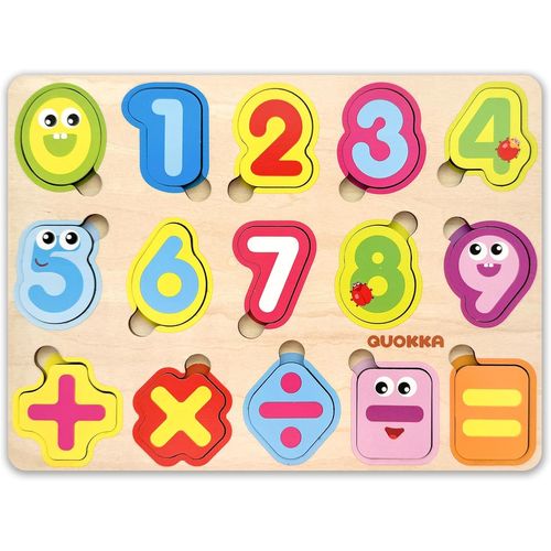 ERYI-Puzzle Bois Enfant 1 2 3 Ans - Jeux Montessori En Bois Avec Nombres - Bebe Puzzle Enfant 18 Mois - Jouet Éducatif Cadeau Pour Garçons Et Filles 2 3 4 Ans