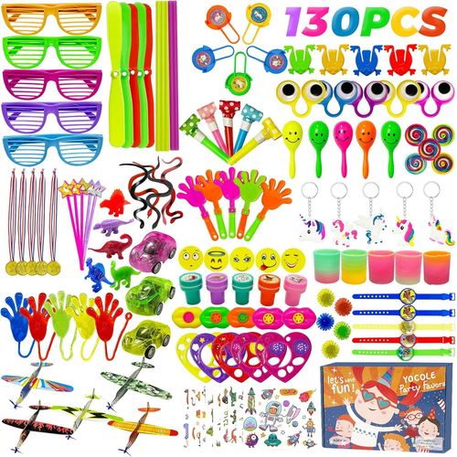 ERYI-130 Pièces Kit Cadeau Pinata Fournitures De Fête Anniversaire, Jouets Assortiment Accessoire Gadgets Set, Party Favors Remplissage Prix Carnival Pâques Halloween Stuffers Noël Pour Enfants