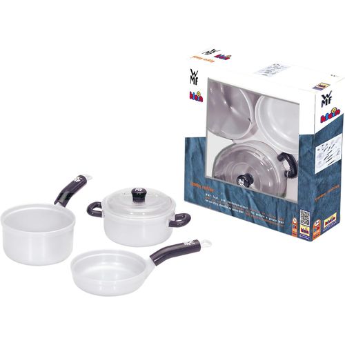 ERYI-9435 Wmf Set De Trois Casseroles I Set De Cuisson Et Accessoires De Cuisine Pour Enfants, De Haute Qualité I Jouet Pour Enfants À Partir De 3 Ans
