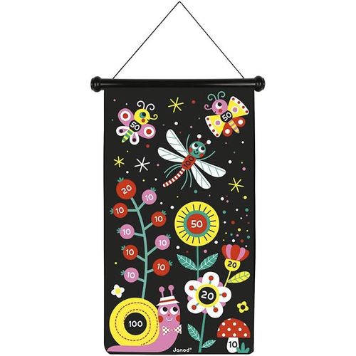 ERYI-- Jeu De Fléchettes Magnétiques Thème Jardin - Recto/Verso - Jeu D'Adresse - Apprentissage Agilité Et Concentration - 6 Fléchettes - Dès 4 Ans, J02075