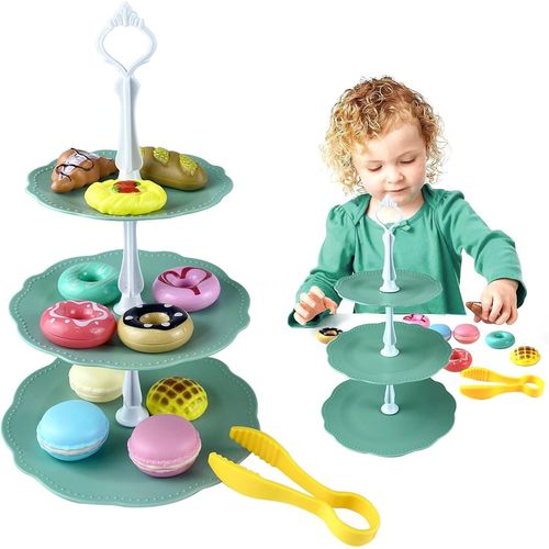 ERYI-Service À Thé Pour Enfants,Service À Thé Jouets,Dînette Enfant Accessoire Jeux De Cuisin Jouet De Cuisine Faisant Semblant Pour Enfants Filles 3 4 5 6 7 Ans