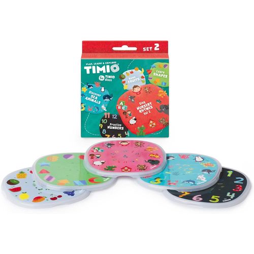ERYI-Disc Set #2 : 5 Disques Audio Pour Le Lecteur | Apprendre Les Chiffres, 96 Comptines Vol. 2, Animaux Marins, Formes, Fruits | 8 Langues Incluses | Jouet D'Apprentissage De 2 À 6 Ans
