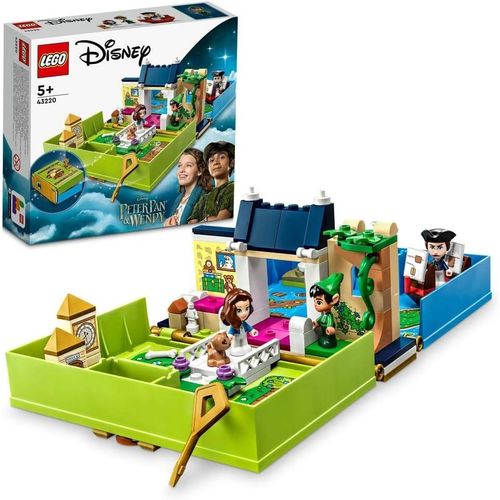 ERYI-43220 Disney Les Aventures De Peter Pan Et Wendy Dans Un Livre De Contes, Jouet De Voyage Pour Enfants 5 Ans, Avec Micro-Poupées Et Bateau Pirate