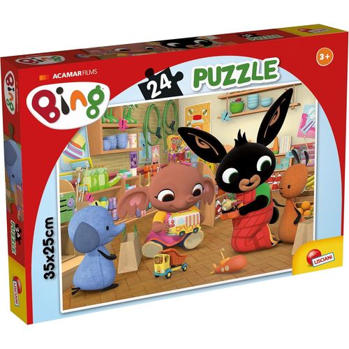 ERYI-Lisciani - Bing - Puzzle Au Supermarché - 24 Pièces - Pour Enfants Dès 3 Ans - Puzzle 35X25 Cm - Développe La Réflexion Et La Dextérité