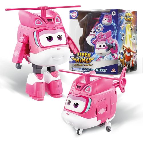 ERYI-Transformer Aeroplane Supercharged Dizzy, Hauteur Env. 12,7 Cm, Poupée Pour Enfants, Avion Jouet Et Figurine De Robot Pour Garçons Et Filles À Partir De 3 Ans, Rose