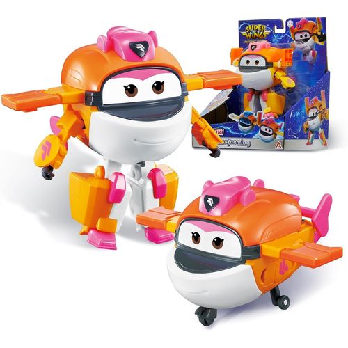 ERYI-Transformer Aeroplane Supercharged Tiki, Hauteur Env. 12,7 Cm, Transformable Avion Jouet Et Figurine De Robot Pour Enfant Garçons Filles À Partir De 3 Ans
