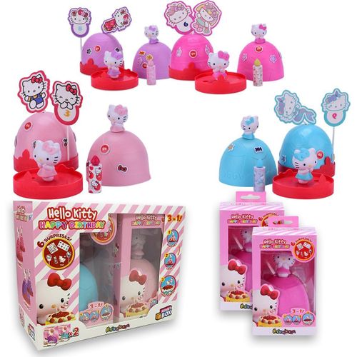 ERYI-Funny Box Hello Kitty Happy Birthday, Poupée Fille Devient Gâteau Topper Pour Gâteaux Et Fête, 2 Pièces, Décorations De Gâteau D'Anniversaire, Pour Cadeau Enfants +3 Ans
