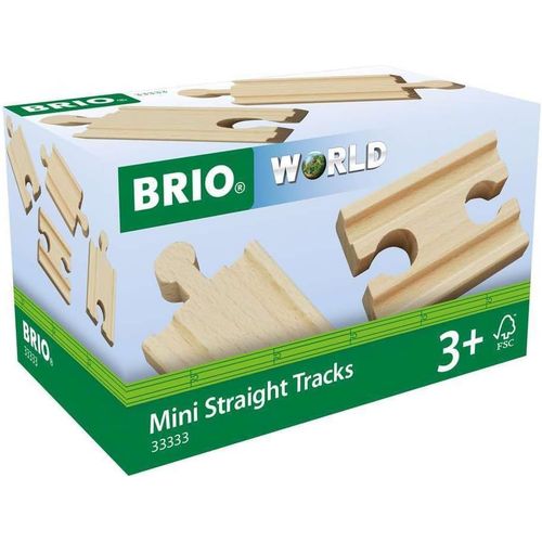 ERYI-World - 33333 - Mini Rails Droits Mixtes 54 Mm - Accessoire Pour Circuit De Train En Bois - Assortiment De Rails - Jouet Pour Garçons Et Filles Dès 3 Ans