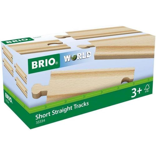 ERYI-World - 33334 - Rails Courts Droits 108 Mm - Accessoire Pour Circuit De Train En Bois - Jouet Pour Garçons Et Filles À Partir De 3 Ans
