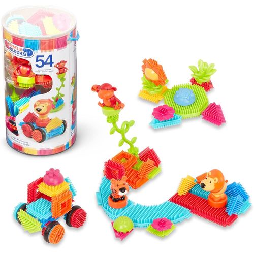 ERYI-Bristle Blocks Ba3093Z - Jeu De Construction 1Er Âge - Blocs De Construction 54 Pièces - Kit Avec Tube De Rangement