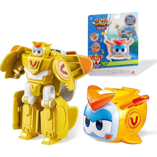 ERYI-Transformations Supercharged Golden Boy Pet, Figurine De Jeu D'Environ 6 Cm Pour Enfants, Jouet-Avion Et Figurine-Robot Pour Les 3 Ans Et Plus, Garçons Filles