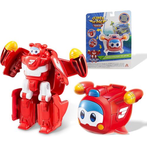 ERYI-Transformations Supercharged Jett Pet, Figurine De Jeu D'Environ 6 Cm Pour Enfants, Jouet-Avion Et Figurine-Robot Pour Les 3 Ans Et Plus, Garçons Filles