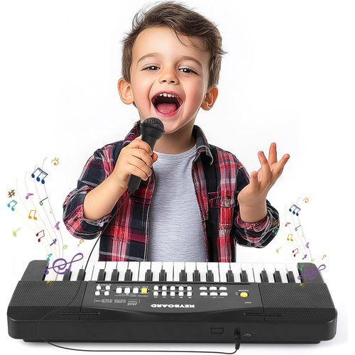 ERYI-Piano Pour Enfants, Clavier 37 Touches, Musique Électronique, Clavier Avec Microphone, Piano Pour Enfants, Portable, Multifonction, Musique Jouet Éducatif, Cadeau Pour Garçons, Filles, 3 Ans