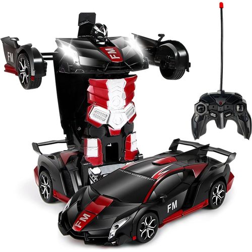 ERYI-Voiture Télécommandé Robot,2 En 1 Robot Jouets Voiture Transformable,Rc 2.4Ghz Voiture Radiocommandée,Transformers Jouets,360°Rotation Rechargeable,Voiture Enfant,Pour Cadeau Enfant 3-12 Ans.
