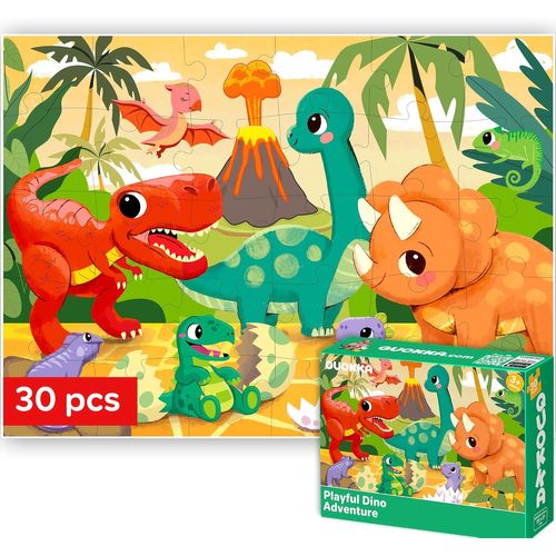 ERYI-Puzzle Enfant De 3 À 5 Ans - Puzzle 30 Pièces Pour Enfant De 2 À 4 Ans - Puzzles Éducatif Dinosaures Pour Enfant De 4 À 6 Ans - Jouets Éducatif Cadeau Pour Garçons Et Filles 2 3 4 5 Ans