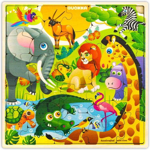 ERYI-Puzzle Afrique En Bois Enfants 3 4 5 Ans \U2013 28 Pièces Puzzle Enfant 6 7 8 Ans \U2013 Montessori Jouet Afrique En Bois Pour Garçons Et Filles - Cadeau Jeux Éducatifs