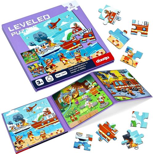 ERYI-Jouet Magnétique Montessori Pour Enfants, Puzzle Quiet Book, Livre Éducatif Précoce, Jeu Interactif Assorti Pour 2 3 4 Ans