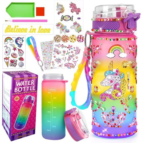ERYI-Licorne Bricolage Gourde Fille Diy Gourde Isotherme Bouteille Kit De Loisir Créatif Enfant Jeux Créatif Fille 6 7 8 9 10 Ans Pour Idée Cadeau Noël Extérieur Jeux Enfant 2 3 4 5 6 Ans