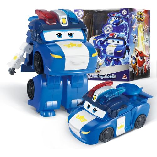 ERYI-Transformer Aeroplane Supercharged Lucie, Hauteur Env. 12,7 Cm, Poupée Pour Enfants, Avion Jouet Et Figurine De Robot Pour Garçons Et Filles À Partir De 3 Ans, Bleu