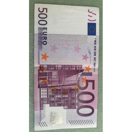 Billet De 500€ Rare – Signé Wim Duisenberg – Série X0007 – Excellent État – Collection
