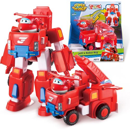 Eryi-""Jett's Robo Rig"" Vehicule Transformable En Robot 18 Cm + 1 Figurine,Jouet Enfant 2 3 4 5 6 7 8 Ans Garcon Fille
