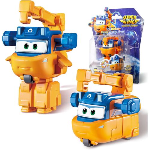 ERYI-Transformer Aeroplane Marty, Hauteur Env. 12,7 Cm, Figures D'Action 2 En 1, Avion Jouet Et Figurine De Robot Pour Garçons Et Filles À Partir De 3 Ans, Orange