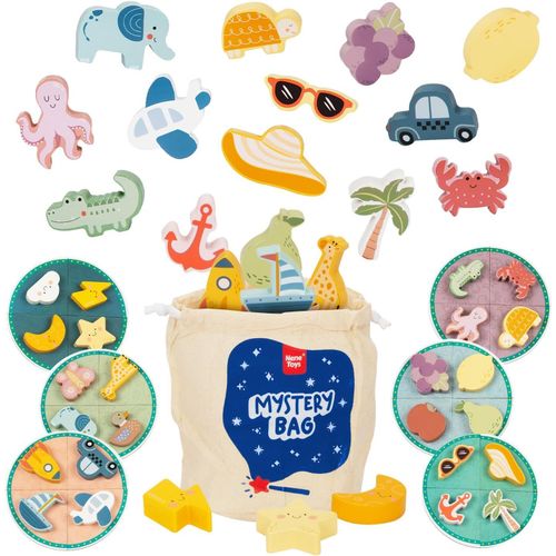 ERYI-Loto Tactile Touche Et Trouve, Jeu De Société Pour Enfants Dès 3 Ans ¿ Jouet Éducatif En Bois ¿ Divertissement En Famille Et Développe La Motricité Fine, Cadeau Pour Fille Garçon 3 4 5 Ans