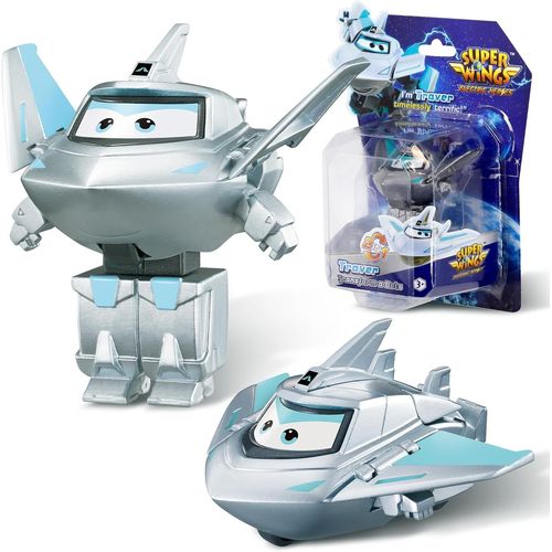 ERYI-Jouets Transformer Traver, Figures D'Action 2 En 1, Jouet Robot Avion 5Cm, Jouet Transformateur Pour Garçons Et Filles À Partir De 3 Ans, Silver
