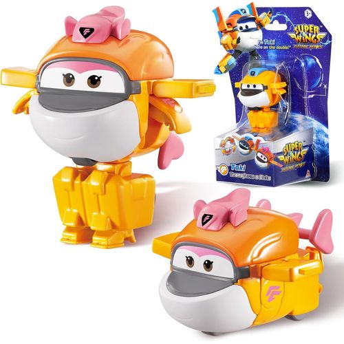 ERYI-Transformer Aeroplane Supercharged Tiki, Hauteur Env. 5,08 Cm, Transformable Avion Jouet Et Figurine De Robot Pour Enfant Garçons Filles À Partir De 3 Ans