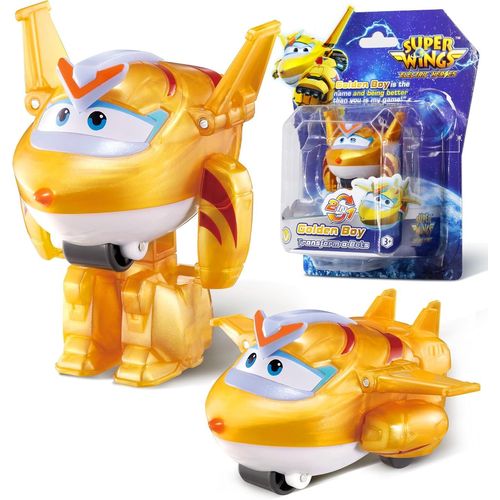 ERYI-Transformer Aeroplane Golden Boy, Figurine Transformable D'Environ 5 Cm, Jouet-Avion Et Figurine-Robot Pour Les 3+ Ans Garçons Filles