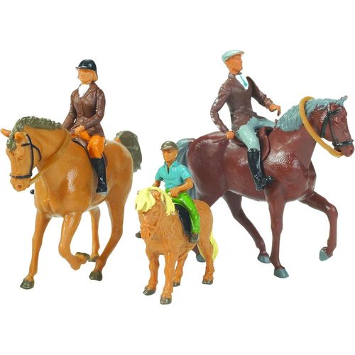 ERYI-Tomy- Lot De 3 Chevaux Avec Cavaliers Pour Adultes Modèle À L'Echelle 1/32 Réplique Adaptée Aux Enfants De 3 Ans+, Multicolore, 152157