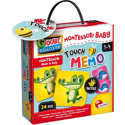 ERYI-Lisciani - Montessori Baby - Touch Memo - 24 Pièces Au Toucher Rugueux - Jeu Educatif Pour Enfants De 1 A 4 Ans - Développement Sensoriel - Apprentissage Méthode Montessori