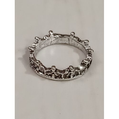 Bague Métal Argenté,Ronde D'Enfant ,Taille 15.61mm