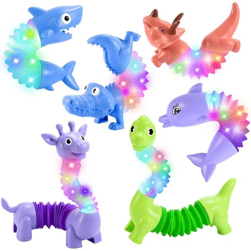 ERYI-Jouet Pop It Fidget Anti Stress Pour Enfants 2-6 Ans - Cadeau Lumineux Fluo Pour Garçon Et Fille - Anniversaire, Noël, Soirée