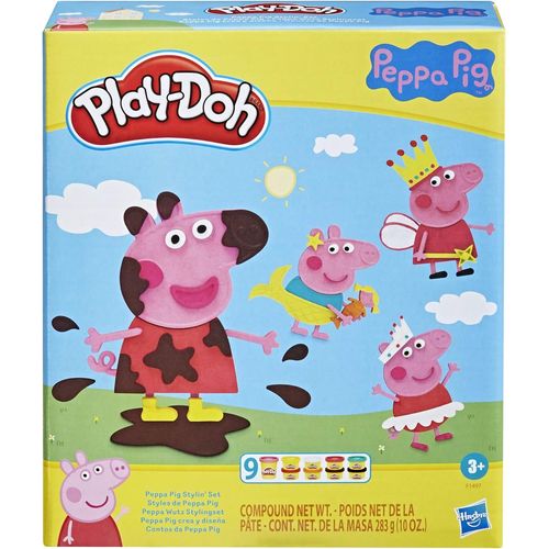 ERYI-, Styles De Peppa Pig Avec 9 Pots De Pâte À Modeler Atoxique, 11 Accessoires, Jouet Pour Enfants, Dès 3 Ans