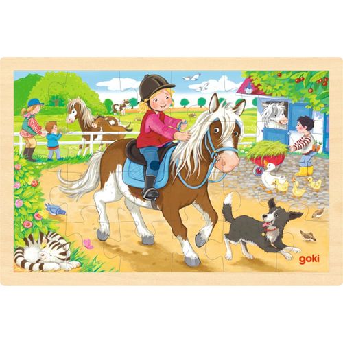 ERYI-57412 - Puzzle En Bois Avec Motifs De Chevaux - Jouet Éducatif Et Puzzle Pour Enfants - Favorise L'Imagination Et La Motricité Des Enfants - 30 Cm X 20 Cm - À Partir De 3 Ans