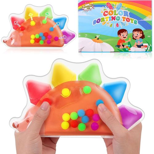 ERYI-Jouet Sensoriel Anti Stress Pour Enfants, Jouets Sensoriels De Tri Des Couleurs, Jouets Éducatifs De Correspondance Des Couleurs, Pour Les Enfants D'Âge Préscolaire - Hérisson