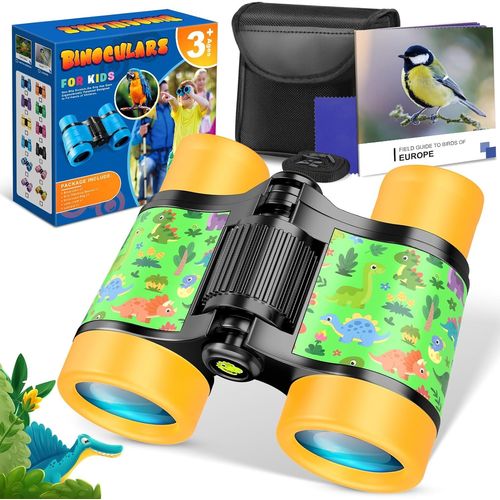 ERYI-Jumelles Enfant Compactes,Cadeau Enfant 3-12 Ans Jouet Pour Filles Et Garçons Idéal Anniversaire Exterieur Jouet Dinosaures Microscope
