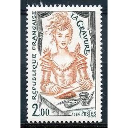 Série Métiers D'Art : La Gravure Année 1984 N° 2315 Yvert Et Tellier Luxe