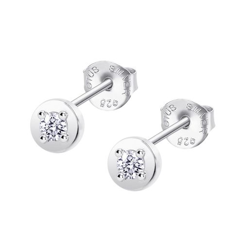 Puces D'oreilles Lotus Silver Essential Solitaire