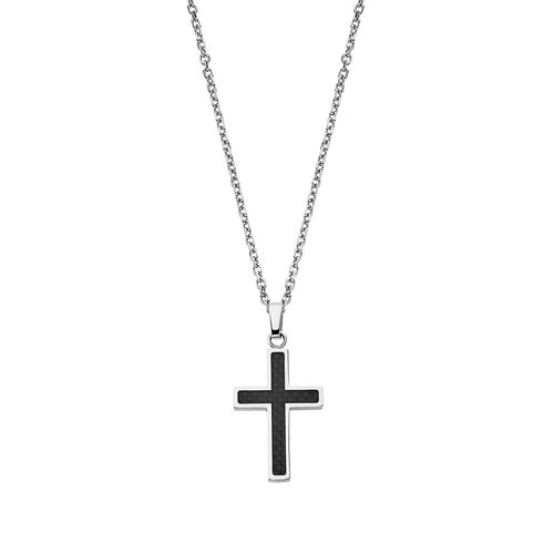 Collier Lotus Style Homme Croix Chretienne