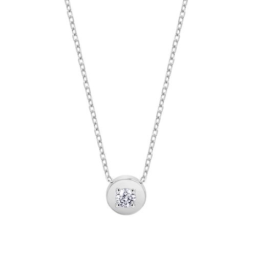 Collier Lotus Silver Essential En Argent Solitaire